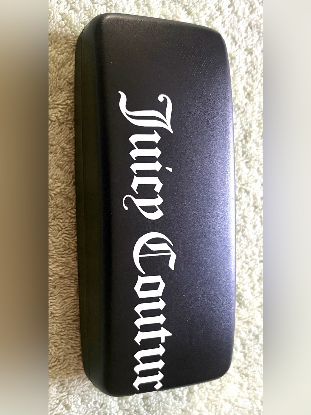 Juicy Couture Black & Pink Hard Eyeglass Sunglasses Case w/ New Cloth